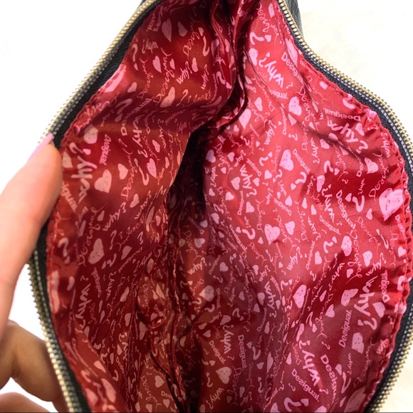 Desigual black crossbody leather purse - Picture 3 of 5